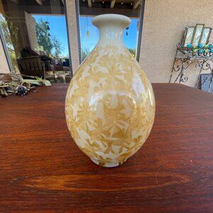 Vintage Crystalline Glazed Ceramic Bud Vase